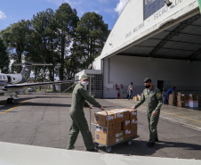 02.04.2021 - Entrega de medicamentos e vacinas para regionais.
Foto Gilson Abreu/AEN