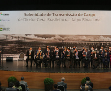 O governador Carlos Massa Ratinho Junior acompanha o  presidente Jair Bolsonaro nesta quarta-feira (7),   na transmissao de cargo do  diretor-geral brasileiro da Itaipu Binacional, o general João Francisco Ferreira .  07/04/2021 - Foto: Geraldo Bubniak/AEN