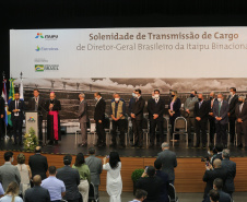 O governador Carlos Massa Ratinho Junior acompanha o  presidente Jair Bolsonaro nesta quarta-feira (7),   na transmissao de cargo do  diretor-geral brasileiro da Itaipu Binacional, o general João Francisco Ferreira .  07/04/2021 - Foto: Geraldo Bubniak/AEN