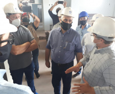 O secretário de Estado da Saúde, Beto Preto, vistoriou as obras do Hospital Regional de Toledo nesta quarta-feira (7). O Estado já investiu R$ 13 milhões e vai ofertar 69 leitos, sendo 26 cirúrgicos e 33 clínicos, além de dez Unidades de Terapia Intensiva (UTI). Foto:SESA