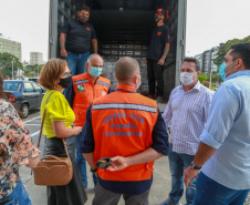 A edição 2021 da campanha Cesta Solidária Paraná, encerrada na terça-feira (06), conseguiu arrecadar mais de 200 toneladas de alimentos. . Foto: Valdelino Pontes