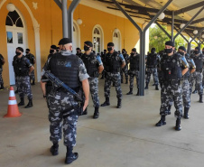 A semana começou com uma grande Operação da Polícia Militar nos Campos Gerais do estado para inibir crimes violentos contra o patrimônio e homicídios. Trata-se de uma malha de recobrimento em relação ao efetivo já existente na região. As equipes do Batalhão de Operações Especiais (BOPE)  estarão empenhadas nos próximos 15 dias desenvolvendo abordagens, fiscalização e intensificação de policiamento preventivo em todo o estado.  -  Ponta Grossa, 12/04/2021  -  Foto: Divulgação SESP