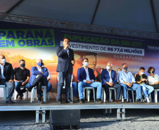 O governador Carlos Massa Ratinho Junior esteve nesta quarta-feira (14) em Guarapuava, na região Central do Estado, para vistoriar as obras de duplicação da BR-277 que cruza o perímetro urbano da cidade. Foto: José Fernando Ogura/AEN