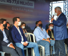O governador Carlos Massa Ratinho Junior esteve nesta quarta-feira (14) em Guarapuava, na região Central do Estado, para vistoriar as obras de duplicação da BR-277 que cruza o perímetro urbano da cidade. Foto: José Fernando Ogura/AEN
