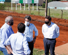 Serviços de terraplenagem, drenagem e de pavimentação estão em andamentos na readequação do Trevo Cataratas, em Cascavel, na região Oeste do estado.  -  Cascavel, 15/04/2021 -  Foto: Divulgação DER/PR