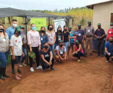 Moradores de Araruna ganham primeira Horta Comunitária. Foto:SEAB