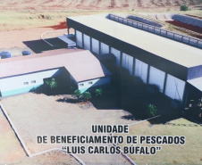 O governador Carlos Massa Ratingo Junior participou nesta quinta-feira (22) da entrega de um novo frigorífico para abate e processamento de peixes em Alvorada do Sul, no Norte Pioneiro.  -  Alvorada do Sul, 22/04/2021  -  Foto: Ari Dias/AEN