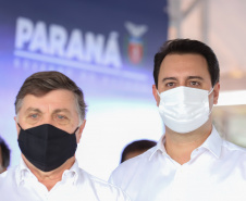 O governador Carlos Massa Ratinho Junior lança nesta sexta-feira (23) a pedra fundamental das obras de modernização do Trevo Gauchão e da duplicação da PR-323 no perímetro urbano de Umuarama. O investimento é de R$ 66,1 milhões. 23/04/2021 - Foto: Geraldo Bubniak/AEN
