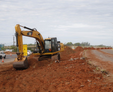 O governador Carlos Massa Ratinho Junior lança  a pedra fundamental das obras de modernização do Trevo Gauchão e da duplicação da PR-323 no perímetro urbano de Umuarama. Foto: Jonathan Campos/AEN
