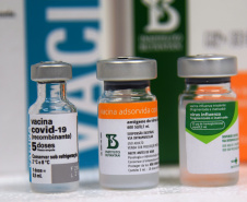 O Governo do Estado começou a distribuir sexta-feira (23) para as 22 Regionais de Saúde do Paraná mais 205.130 doses da vacina contra a Covid-19. Os imunizantes integram o 14º lote encaminhado pelo Ministério da Saúde na quinta-feira (22), composto por 166.000 doses da Covishield, produzida pela Universidade de Oxford/AstraZeneca/Fiocruz, e 39.130 doses da CoronaVac, desenvolvida pelo Instituto Butantan/Sinovac. - Curitiba, 23/04/2021  -   Foto: Américo Antonio/SESA