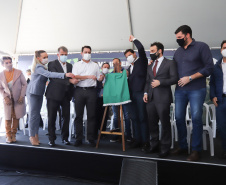 O governador Carlos Massa Ratinho Junior inaugura nesta segunda-feira (3), o  viaduto Prefeito Marcelo Puppi e  passarela William Haj Mussi, no Km 109 da BR-277, nas proximidades do Cercadinho em Campo Largo.  03/05/2021 - Foto: Geraldo Bubniak/AEN