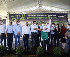 Governador Carlos Massa Ratinho Junior  entrega primeiro trecho de pavimentacao da pr 364, Miguel Picheth, que liga Irati a Sao Mateus do Sul
Foto Gilson Abreu/AEN