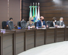 A Companhia de Saneamento do Paraná (Sanepar) apresentou nesta quarta-feira (5) em Cascavel seu plano de investimentos para o município, em audiência pública promovida pela Câmara de Vereadores.  - Cascavel, 04/05/2021  - Foto: Sanepar
