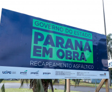 Nesta quarta-feira (05), o Secretário da Infraestrutura e Logística do Paraná, Sandro Alex, acompanhado do reitor da Universidade Estadual de Ponta Grossa, Miguel Sanches Neto, e da prefeita Elizabeth Schmidt, inaugurou o recapeamento asfáltico do campus de Uvaranas.Foto: Rodrigo Felix Leal/SEIL