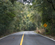 Um dos principais segmentos econômicos de Iretama, o turismo regional ganhou um importante impulso nesta quinta-feira (6). O governador Carlos Massa Ratinho Junior inaugurou a obra de recuperação asfáltica de um trecho de 3 quilômetros da PR-462, batizada recentemente de Estrada Municipal Bernardo Ribas Carli, em homenagem ao deputado estadual morto em um desastre aéreo em 2018. Foto: Gilson Abreu/AEN