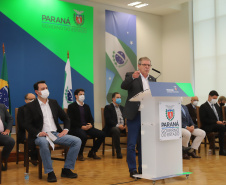 O governador Carlos Massa Ratinho Junior anuncia nesta quarta-feira (12) o lancamento do Programa Casa Facil, com objetivo de viabilizar a aquisicao da casa propria para  familias com renda de ate tres salarios minimos.  Curitiba, 12/05/2021. Foto: Geraldo Bubniak/AEN