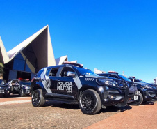 As equipes policiais do Batalhão de Operações Especiais (BOPE), treinadas para dar suporte às unidades de área da PM nas ocorrências de maior periculosidade estão na região de Cascavel nesta semana. A Operação Pronta Resposta IV foi lançada nesta terça-feira (18/05), no Centro da cidade, com a participação do Subcomandante-Geral da PM, coronel Rui Noé Barroso Torres.  -  Cascavel, 18/05/2021  -  Foto: PMPR