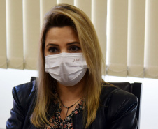 A Secretaria de Estado da Saúde (Sesa) realizou uma reunião com a Associação dos Municípios do Paraná e as 19 associações microrregionais dos municípios nesta terça-feira (18) para apresentar a situação epidemiológica da Covid-19 no Estado.  -  Curitiba, 18/05/2021  -  foto: américo Antonio/SESA