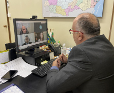 A Secretaria de Estado da Saúde (Sesa) participou da primeira videoconferência do Webinar da Federação das Santas Casas de Misericórdia e Hospitais Beneficentes do Paraná (Femipa) 2021 nesta terça-feira (18)