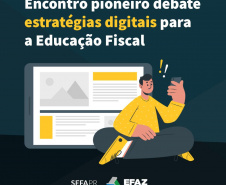Nesta quinta-feira (20/05) acontece a abertura do primeiro “Encontro de Inovação Digital: Caminhos para a Educação Fiscal”. Promovido pela Escola Fazendária do Paraná (Efaz), o evento acontece até esta sexta-feira com apoio do Conselho Nacional de Política Fazendária (Confaz), por meio do GT-66. Inédito no país, o evento tem como objetivo disseminar estratégias digitais utilizadas pelas instituições que promovem a Educação Fiscal no Brasil.  -  Curitiba, 19/05/2021  -  Foto/Arte: SEFA