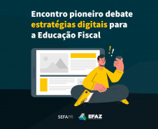 Nesta quinta-feira (20/05) acontece a abertura do primeiro “Encontro de Inovação Digital: Caminhos para a Educação Fiscal”. Promovido pela Escola Fazendária do Paraná (Efaz), o evento acontece até esta sexta-feira com apoio do Conselho Nacional de Política Fazendária (Confaz), por meio do GT-66. Inédito no país, o evento tem como objetivo disseminar estratégias digitais utilizadas pelas instituições que promovem a Educação Fiscal no Brasil.  -  Curitiba, 19/05/2021  -  Foto/Arte: SEFA