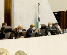 O secretário de Estado da Fazenda, Renê Garcia Junior, apresentou durante audiência pública na tarde desta terça-feira (25), na Assembleia Legislativa do Paraná, os resultados contábeis do Paraná referentes ao 1º quadrimestre de 2021, e ressaltou a premente necessidade de suplementação orçamentária para fazer frente ao aumento de despesas. Foto: Ari Dias/AEN