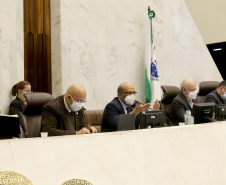 O secretário de Estado da Fazenda, Renê Garcia Junior, apresentou durante audiência pública na tarde desta terça-feira (25), na Assembleia Legislativa do Paraná, os resultados contábeis do Paraná referentes ao 1º quadrimestre de 2021, e ressaltou a premente necessidade de suplementação orçamentária para fazer frente ao aumento de despesas. Foto: Ari Dias/AEN