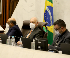 O secretário de Estado da Fazenda, Renê Garcia Junior, apresentou durante audiência pública na tarde desta terça-feira (25), na Assembleia Legislativa do Paraná, os resultados contábeis do Paraná referentes ao 1º quadrimestre de 2021, e ressaltou a premente necessidade de suplementação orçamentária para fazer frente ao aumento de despesas. Foto: Ari Dias/AEN