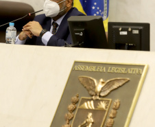 O secretário de Estado da Fazenda, Renê Garcia Junior, apresentou durante audiência pública na tarde desta terça-feira (25), na Assembleia Legislativa do Paraná, os resultados contábeis do Paraná referentes ao 1º quadrimestre de 2021, e ressaltou a premente necessidade de suplementação orçamentária para fazer frente ao aumento de despesas. Foto: Ari Dias/AEN