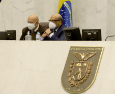 O secretário de Estado da Fazenda, Renê Garcia Junior, apresentou durante audiência pública na tarde desta terça-feira (25), na Assembleia Legislativa do Paraná, os resultados contábeis do Paraná referentes ao 1º quadrimestre de 2021, e ressaltou a premente necessidade de suplementação orçamentária para fazer frente ao aumento de despesas. Foto: Ari Dias/AEN