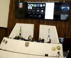 O secretário de Estado da Fazenda, Renê Garcia Junior, apresentou durante audiência pública na tarde desta terça-feira (25), na Assembleia Legislativa do Paraná, os resultados contábeis do Paraná referentes ao 1º quadrimestre de 2021, e ressaltou a premente necessidade de suplementação orçamentária para fazer frente ao aumento de despesas. Foto: Ari Dias/AEN