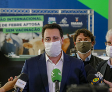 Governador Ratinho Junior destaca o reconhecimento internacional concedido ao Paraná como Área Livre de Febre Aftosa sem Vacinação.
Foto Gilson Abreu/AEN