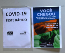 Paraná realiza estratégia de testagem para Covid-19 no aeroporto internacional Afonso Pena. Foto: Américo Antonio/SESA