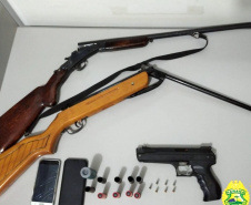 Polícia Militar e Ministério Público cumprem 45 mandados de prisão e apreendem fuzil e coletes balísticos no interior do estado  -  Curitiba, 10/06/2021  -  Foto: PMPR/SESP-PR