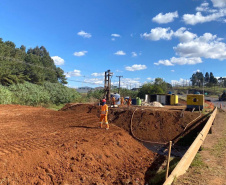 Obras da duplicação da BR 277 em Guarapuava -  Curitiba, 10/06/2021  -  Foto: Divulgação DER