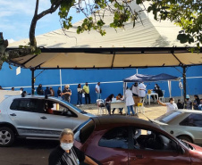A Secretaria de Estado da Saúde (Sesa) registrou ações de vacinação contra a Covid-19 neste sábado (12) nas 22 Regionais de Saúde do Paraná. A iniciativa faz parte da campanha do Governo do Estado, de vacinação ?De domingo a domingo?.  - Curitiba, 12/06/2021  -  Foto: SESA