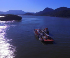 Nova balsa na travessia de Guaratuba. Foto:DER