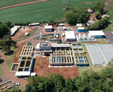 Cascavel, Estação de Tratamenrto em amplicação  -  Foto: Sanepar