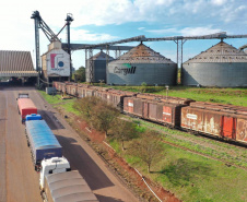 Cascavel, no Oeste do Paraná, recebeu nesta quarta-feira (23) a comitiva do governo federal que está no Estado para uma série de visitas técnicas a fim de avaliar o projeto da Nova Ferroeste. Em encontro com cooperativistas, foi abordado o desempenho da linha férrea já existente (a Ferroeste) e o impacto que a nova ferrovia terá sobre a competitividade do setor produtivo da região. Foto: Alessandro Vieira/AEN