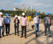 Visita técnica da comitiva formada por membros do Ministério da Infraestrutura, do Ministério da Economia e da Secretaria de Infraestrutura e Logística  e da Nova Ferroeste em Foz do Iguaçu  -  Foz do Iguaçu, 24/06/2021  -  Foto: Alessandro Vieira/AEN