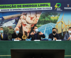 Governador Carlos Massa Ratinho Junior durante solenidade Geração de Energia Limpa - Secretária de Estado do Desenvolvimento Sustentável e do Turismo-SEDEST -  Curitiba, 05/07/2021  -  Foto: José Fernando Ogura/AEN