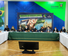 Governador Carlos Massa Ratinho Junior durante solenidade Geração de Energia Limpa - Secretária de Estado do Desenvolvimento Sustentável e do Turismo-SEDEST -  Curitiba, 05/07/2021  -  Foto: José Fernando Ogura/AEN