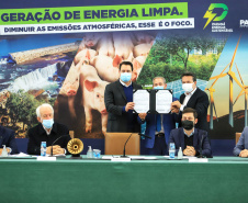 Governador Carlos Massa Ratinho Junior durante solenidade Geração de Energia Limpa - Secretária de Estado do Desenvolvimento Sustentável e do Turismo-SEDEST -  Curitiba, 05/07/2021  -  Foto: José Fernando Ogura/AEN