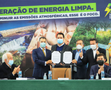 Governador Carlos Massa Ratinho Junior durante solenidade Geração de Energia Limpa - Secretária de Estado do Desenvolvimento Sustentável e do Turismo-SEDEST -  Curitiba, 05/07/2021  -  Foto: José Fernando Ogura/AEN