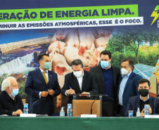 Governador Carlos Massa Ratinho Junior durante solenidade Geração de Energia Limpa - Secretária de Estado do Desenvolvimento Sustentável e do Turismo-SEDEST -  Curitiba, 05/07/2021  -  Foto: José Fernando Ogura/AEN