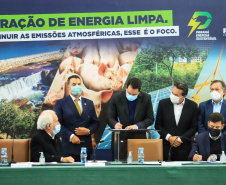 Governador Carlos Massa Ratinho Junior durante solenidade Geração de Energia Limpa - Secretária de Estado do Desenvolvimento Sustentável e do Turismo-SEDEST -  Curitiba, 05/07/2021  -  Foto: José Fernando Ogura/AEN