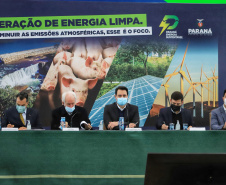 Governador Carlos Massa Ratinho Junior durante solenidade Geração de Energia Limpa - Secretária de Estado do Desenvolvimento Sustentável e do Turismo-SEDEST -  Curitiba, 05/07/2021  -  Foto: José Fernando Ogura/AEN