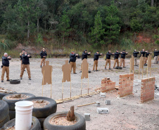 Academia Policial Militar ministra curso de aperfeiçoamento para 60 oficiais da PMPR. 
Foto: Ari Dias/AEN