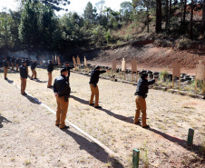 Academia Policial Militar ministra curso de aperfeiçoamento para 60 oficiais da PMPR. 
Foto: Ari Dias/AEN