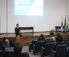 Integrantes do Ministério da Justiça fazem visita técnica na Polícia Científica do Paraná e discutem procedimentos sobre cadeia de custódia
Foto:SESP/PR